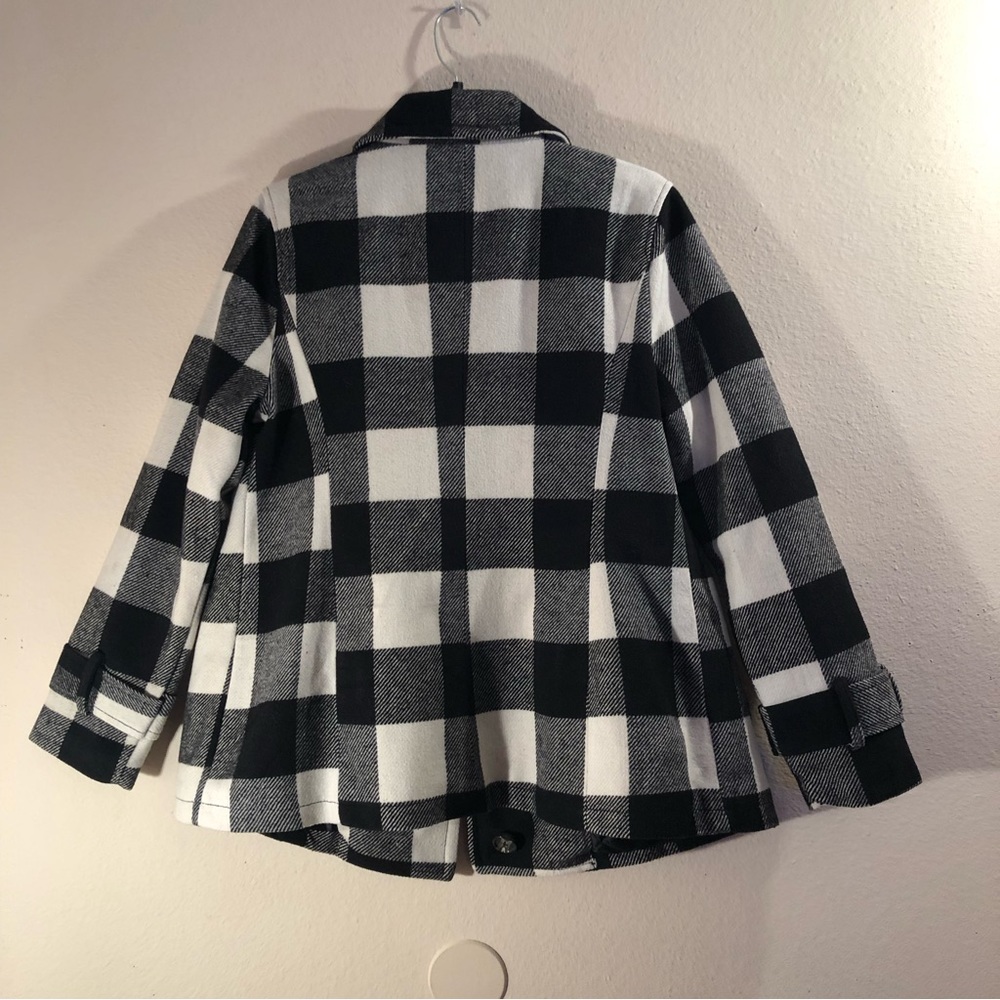 Womens Urban Republic Collection Plaid Pea Coat - Picture 16 of 16